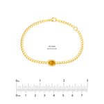 Oval Citrine Curb Bracelet