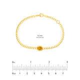 Oval Citrine Curb Bracelet