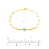 Oval Sky Blue Curb Bracelet