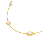 Pear Pink Morganite Station Necklace