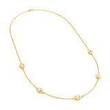 Pear Pink Morganite Station Necklace