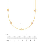 Pear Pink Morganite Station Necklace