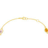 Pear Mixed Stone Station Bracelet