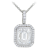 Pendant in 18k Gold with Diamonds