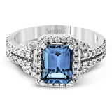 Color Ring in 18k Gold with Diamonds