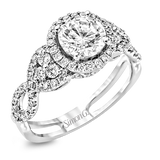 Engagement Ring in 18k Gold with Diamonds