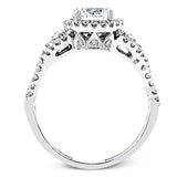 Engagement Ring in 18k Gold with Diamonds