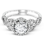 Engagement Ring in 18k Gold with Diamonds