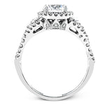 Engagement Ring in 18k Gold with Diamonds