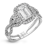 Engagement Ring in 18k Gold with Diamonds