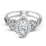 Engagement Ring in 18k Gold with Diamonds