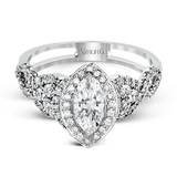 Engagement Ring in 18k Gold with Diamonds