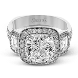 Engagement Ring in 18k Gold with Diamonds