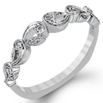 Wedding Band in 18k Gold with Diamonds