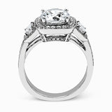 Engagement Ring in 18k Gold with Diamonds