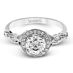 Engagement Ring in 18k Gold with Diamonds