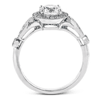Engagement Ring in 18k Gold with Diamonds