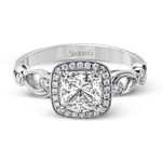 Engagement Ring in 18k Gold with Diamonds