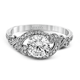 Engagement Ring in 18k Gold with Diamonds
