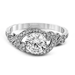 Engagement Ring in 18k Gold with Diamonds