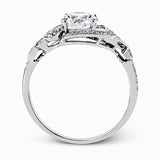 Engagement Ring in 18k Gold with Diamonds
