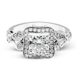 Engagement Ring in 18k Gold with Diamonds