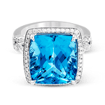 Color Ring in 18k Gold with Diamonds