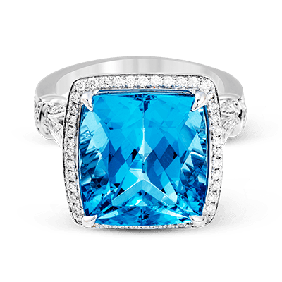 Color Ring in 18k Gold with Diamonds