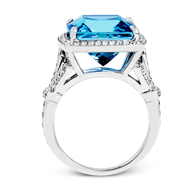 Color Ring in 18k Gold with Diamonds