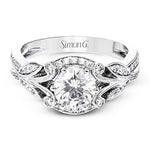Engagement Ring in 18k Gold with Diamonds