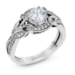 Engagement Ring in 18k Gold with Diamonds
