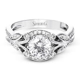 Engagement Ring in 18k Gold with Diamonds