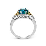 Color Ring in 18k Gold with Diamonds