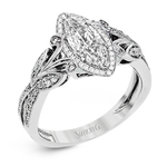 Engagement Ring in 18k Gold with Diamonds