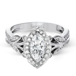 Engagement Ring in 18k Gold with Diamonds
