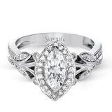 Engagement Ring in 18k Gold with Diamonds