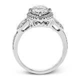 Engagement Ring in 18k Gold with Diamonds