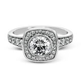 Engagement Ring in 18k Gold with Diamonds