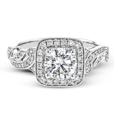 Engagement Ring in 18k Gold with Diamonds