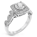 Engagement Ring in 18k Gold with Diamonds