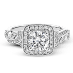 Engagement Ring in 18k Gold with Diamonds