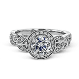 Engagement Ring in 18k Gold with Diamonds