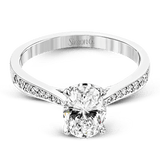 Engagement Ring in 18k Gold with Diamonds