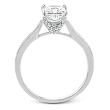 Engagement Ring in 18k Gold with Diamonds