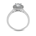 Engagement Ring in 18k Gold with Diamonds