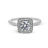 Engagement Ring in 18k Gold with Diamonds