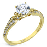 Engagement Ring in 18k Gold with Diamonds