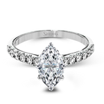 Engagement Ring in 18k Gold with Diamonds