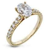 Engagement Ring in 18k Gold with Diamonds