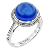 Color Ring in 18k Gold with Diamonds